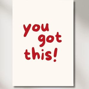 Postkarte "YOU GOT THIS" / Designkarte / Grußkarte / Postkarte / Geschenk Freundin / Freundschaft