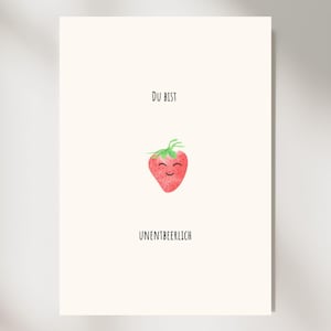 Postkarte "DU BIST UNENTBEERLICH" / Geschenk Muttertag / Muttertagskarte
