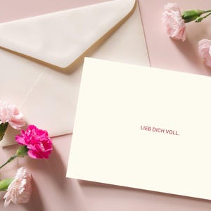 Postkarte "LIEB DICH VOLL" / Geschenk Freundin / Postkarte Freundschaft / Geschenk Partner
