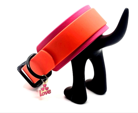 Biothane collar LINEA DUO two-tone adjustable handmade over 1000 color combinations robust