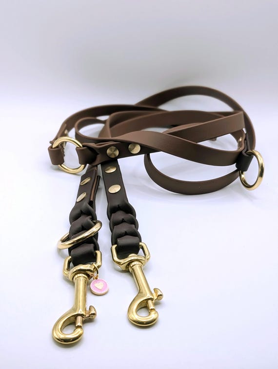 Biothane dog leash, two-tone, 16 mm, TWOgether adjustable, handmade, robust