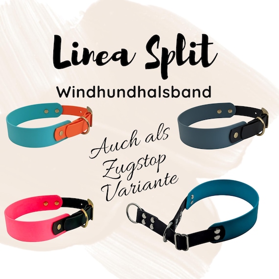 Biothane dog collar, 4 cm wide Biothane dog collar, greyhound collar, two-tone collar, Biothane collar