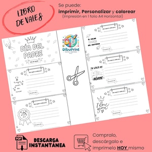 Original Father's Day gift, personalized coupon book, special Father's Day gift for first-time dads, 6 fun templates
