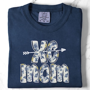 Chemise maman en toile de ski de fond, t-shirt pour maman XC couleurs confortables, t-shirt esprit d&#39;équipe d&#39;athlétisme, saison des compétitions XC, cadeau pour maman fière le jour de la course