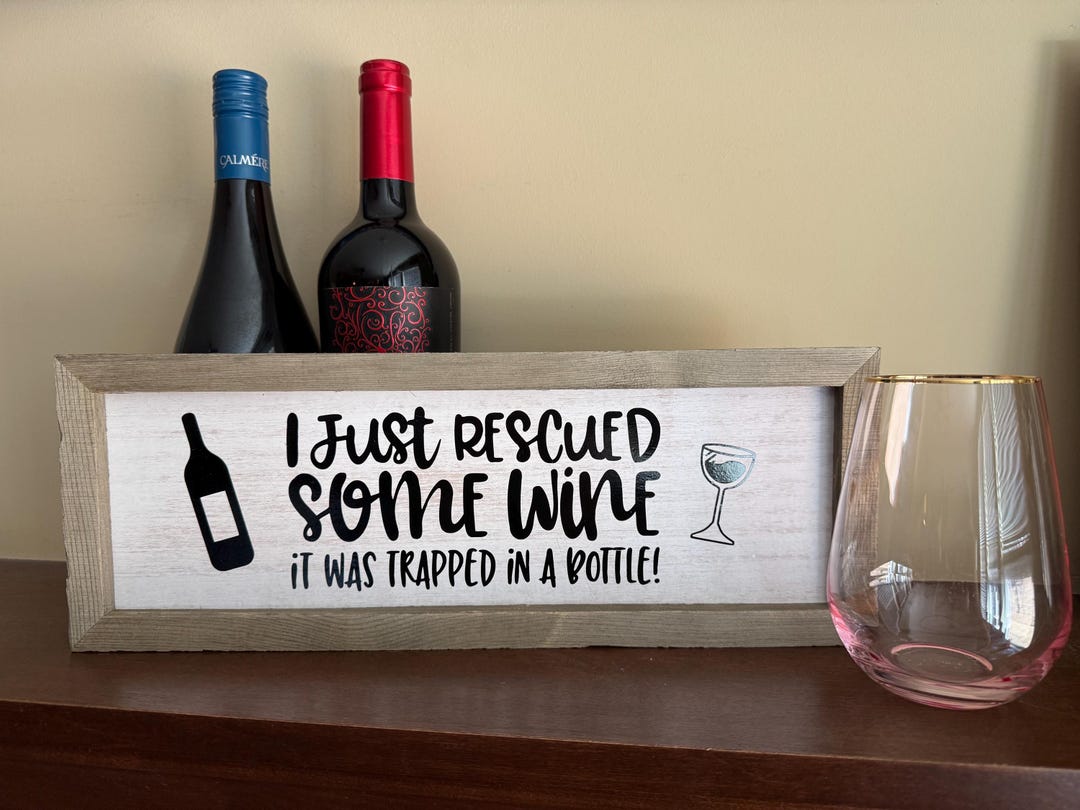 Wine Rescue Sign | Funny Wine Bar Decor | Wine Tasting Room Sign | Wine ...