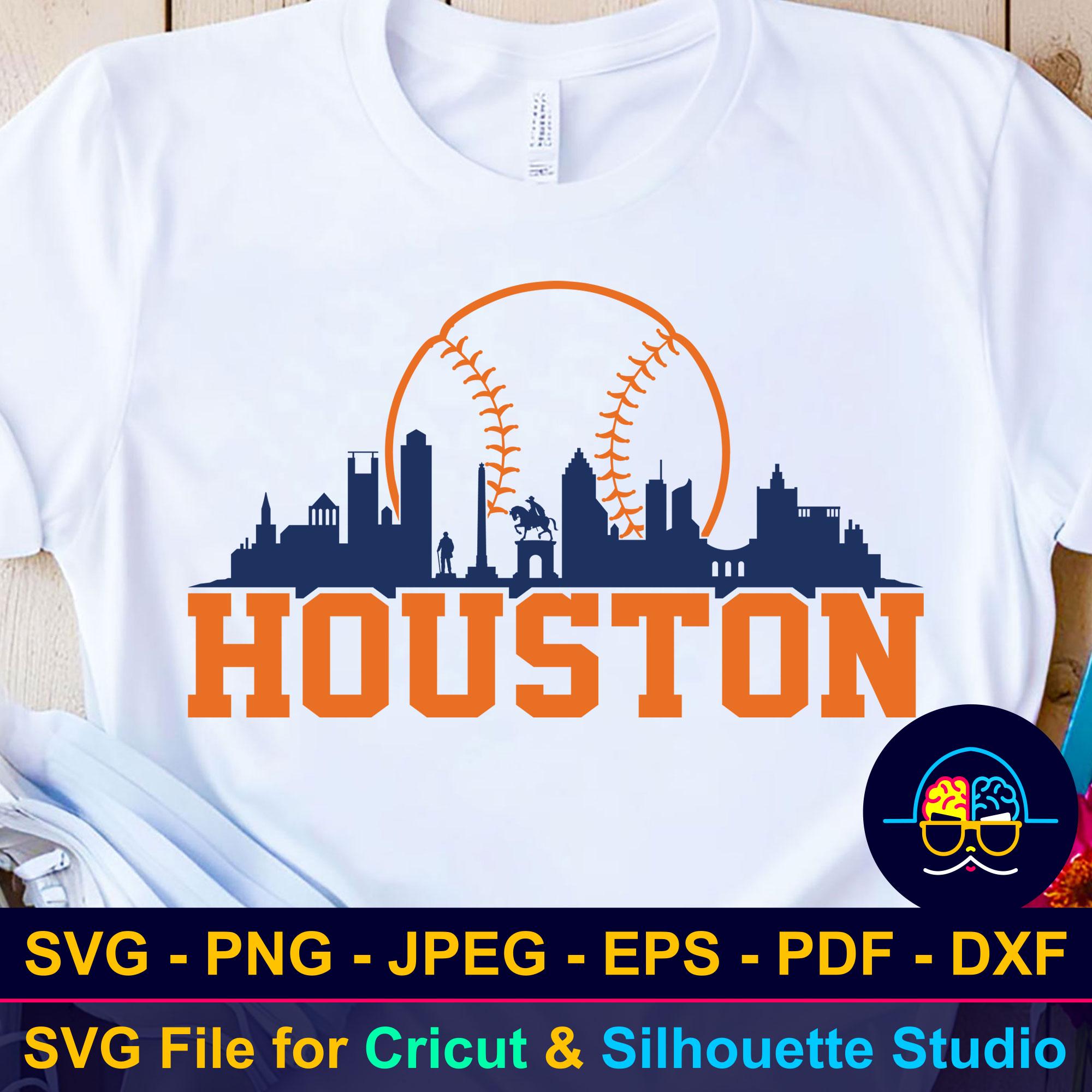 Houston Baseball City Skyline SVG | Houston Baseball Team Shirt SVG | Game Day svg | Cut File for Cricut & Silhouette | DIY Sports Gift