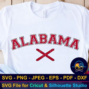 Alabama SVG Cut File | State Outline Clipart | Alabama Football Shirt Design | Southern Pride Silhouette | Cricut & Silhouette Vinyl Decal