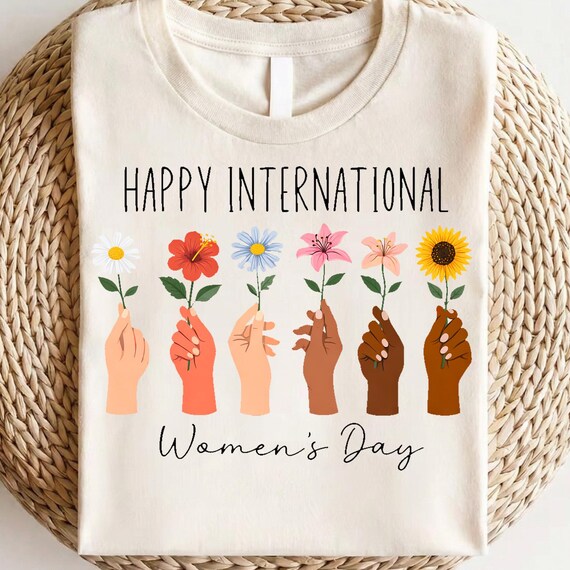 International Women's Day PNG, Floral Hands Clipart (Digital Download