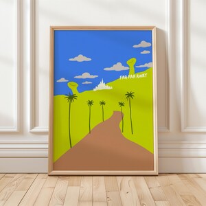 Far Away Fan Art Poster, Poster Print, Movie Poster, Typography Wall Art, Maximalist Modern Poster, Digital download
