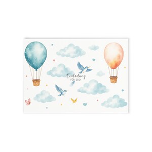 Tarjeta de cumpleaños infantil con pájaros, linda invitación o tarjeta de felicitación para cumpleaños infantiles, tarjeta con motivo de animales para niños y niñas.