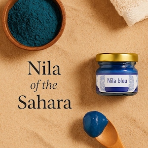 Nila of The Sahara | Indigo Blue Powder | Brightening Face and Body Mask | 25g Jar | Sahara Glow Essentials