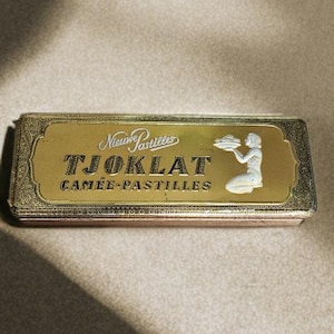 Vintage Tjoklat-caméeblik | Hollandse Chocoladepastilles Doos | Retro Deko von Aufberger | Verzamelblik