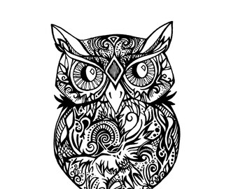 Downloadable Tribal Owl Print