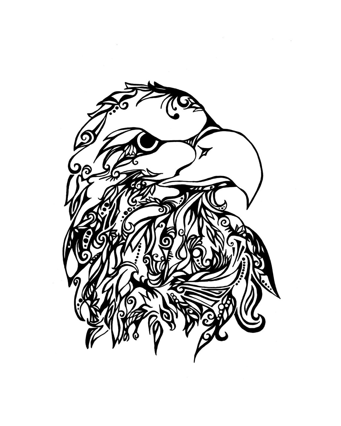 Downloadable Tribal Bald Eagle Print - Etsy