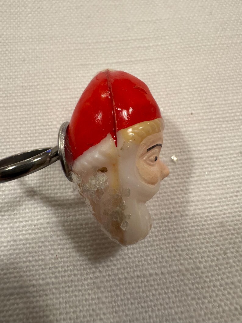 Handcrafted Vintage Santa Cupcake Topper Ring: Handmade Christmas ...