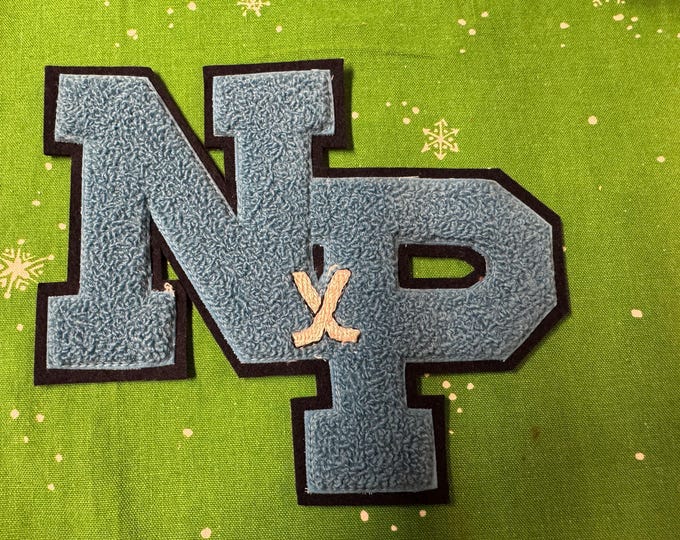 Vintage NP-NORTH POLE Varsity Letter Patch: Unused,