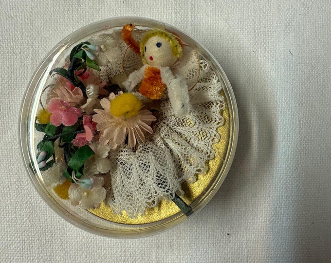 Vintage Palmer House Spring Corsage: Cotton Face Girl, Millinery Flowers (Original Box)
