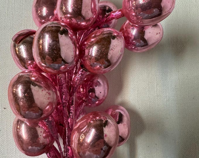 Vintage Large Pink Grape Shaped Cluster Pick: Japan, 9”
