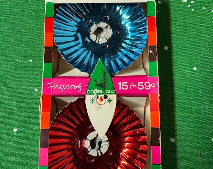 Vintage Doubl Glo Aluminum Foil Reflectors, NOS,  Set of 15, Made in US, 1966