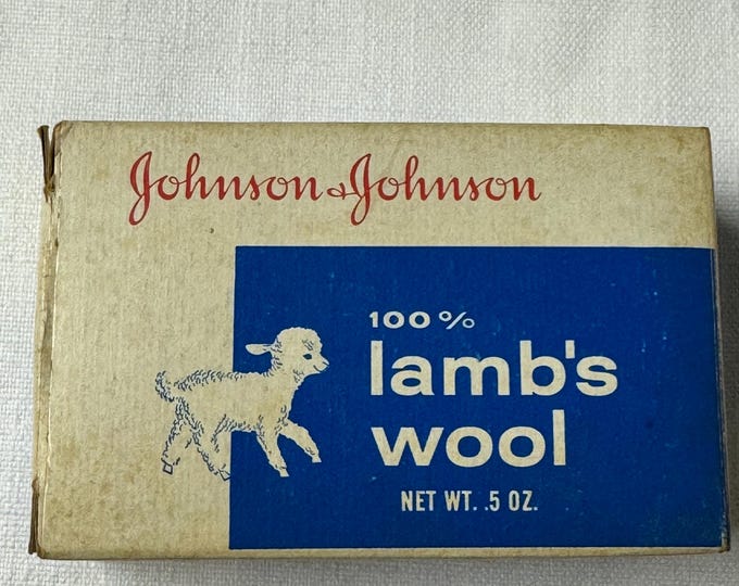 Vintage Lambs Wool Box: Johnson and Johnson Co, Full