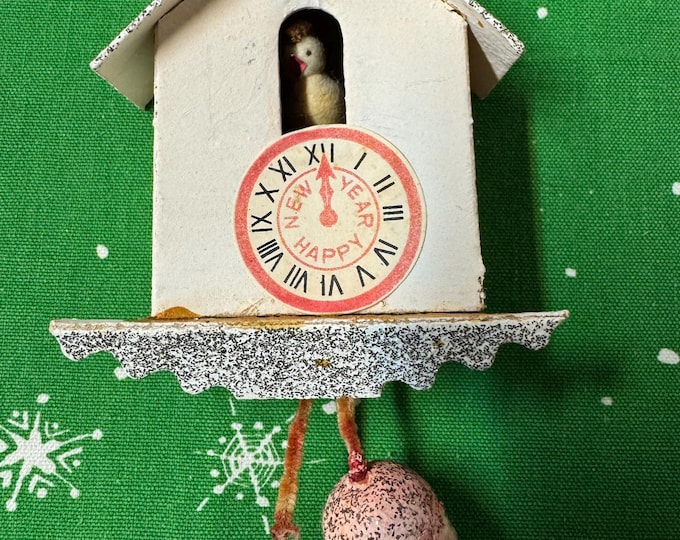 Rare Vintage Putz New Years Eve Cuckoo Clock: Missing piece