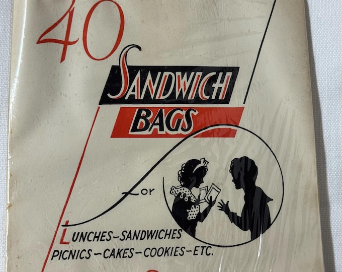 Vintage Perkins College Paper Napkins: Orange & Black Sandwich Bags