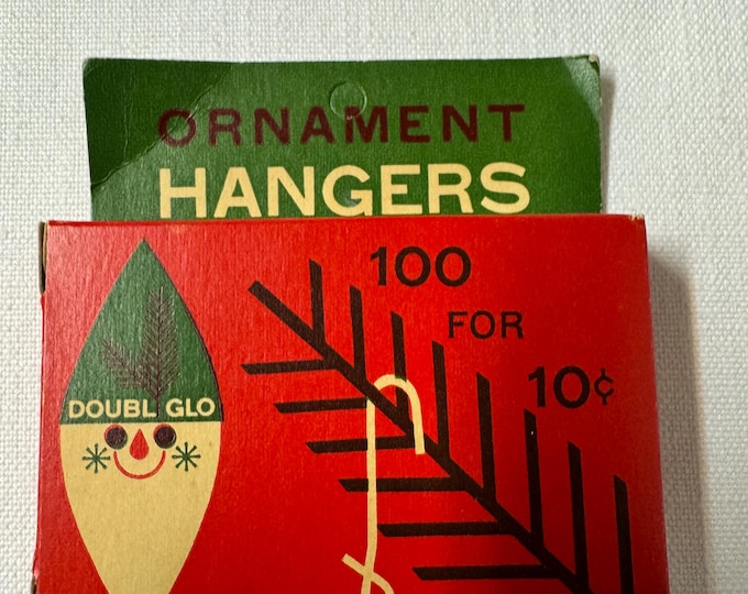 Vintage Christmas Doubl Glo Ornament Hangers: 1959, Made in USA