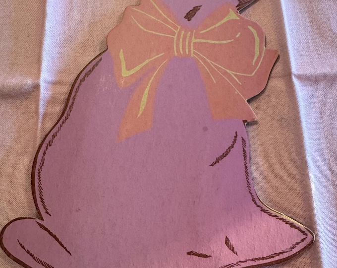 Vintage Easter Die Cut Rabbit Fold Out EasterContainer: C.H.B., 1920s