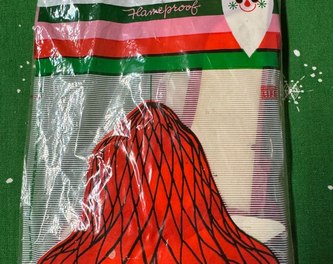 Vintage NOS Double Glo 5 Red Multi-Sizes Honeycomb Bells: 1950