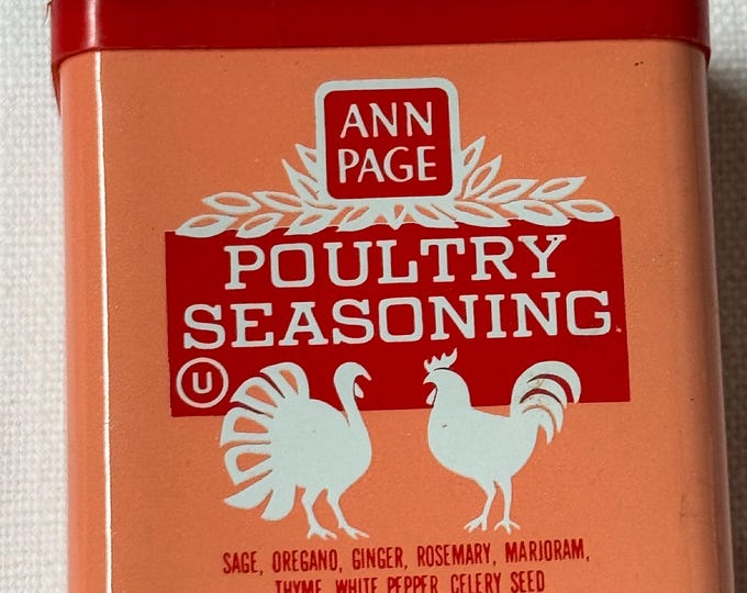 Vintage Ann Page Poultry Spice Tin- 1 oz size, A & P Tea Company, NY, NY
