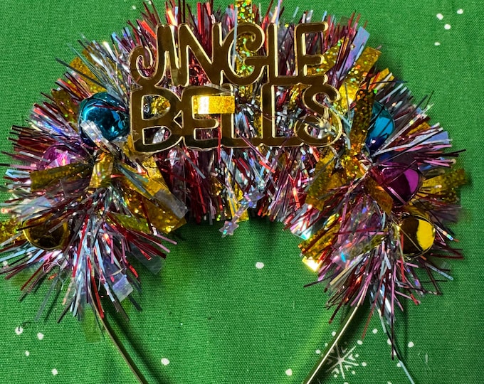 Handmade Jingle Bells Christmas Headband: Packed Party Tinsel