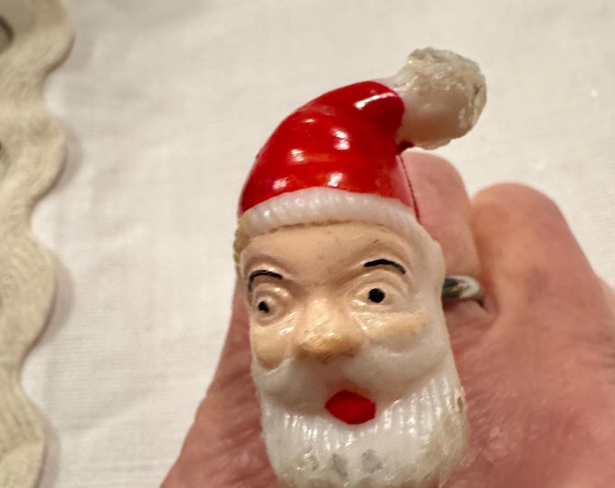 Vintage Santa Cupcake Topper Ring: Handmade Christmas Jewelry- Read descrption on variation