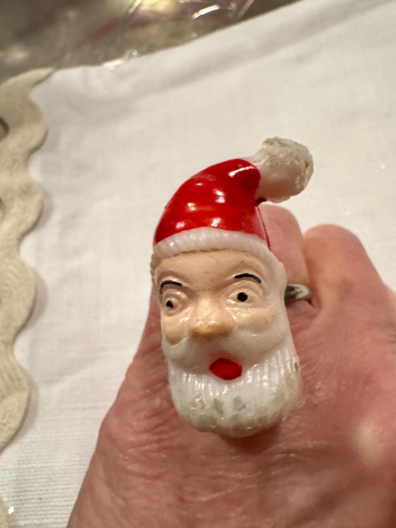 Handcrafted Vintage Santa Cupcake Topper Ring: Handmade Christmas ...