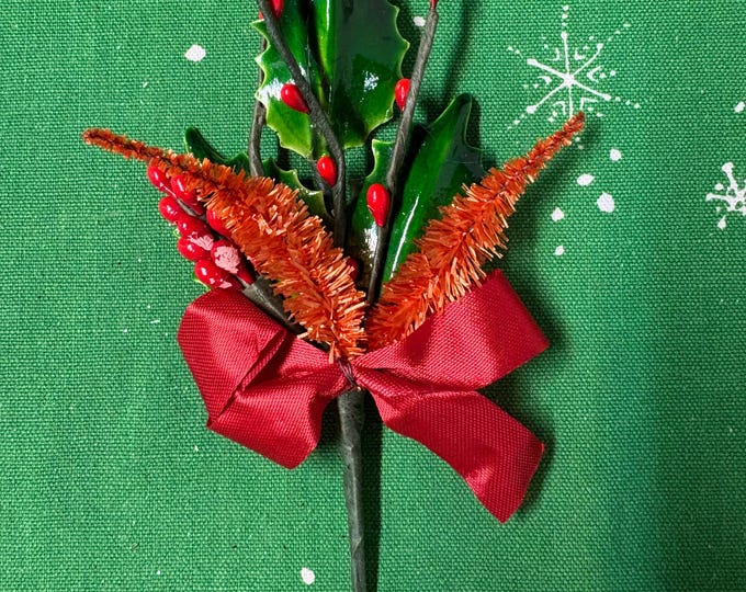 Vintage Bea West Christmas Corsage Craft or Package Tie: Japan