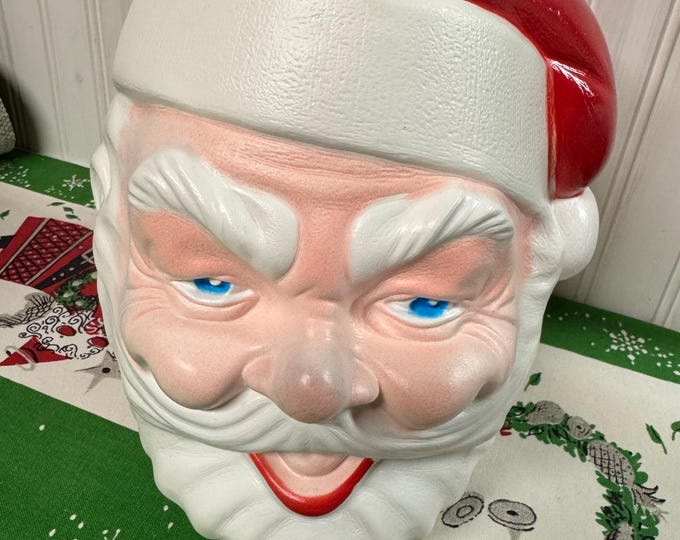Vintage NOS Kenly Santa Head Cookie Jar: Clinton, Indiana