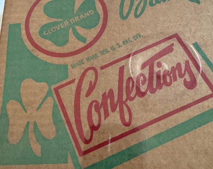 Vintage Clover Brand Confections Candy Cigarette Box: 360 count, Smith and Peters, Phil, PA