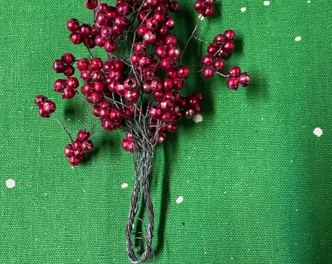 Vintage Hot Pink Mini Mercury Beads Corsage or Package Picks: Japan
