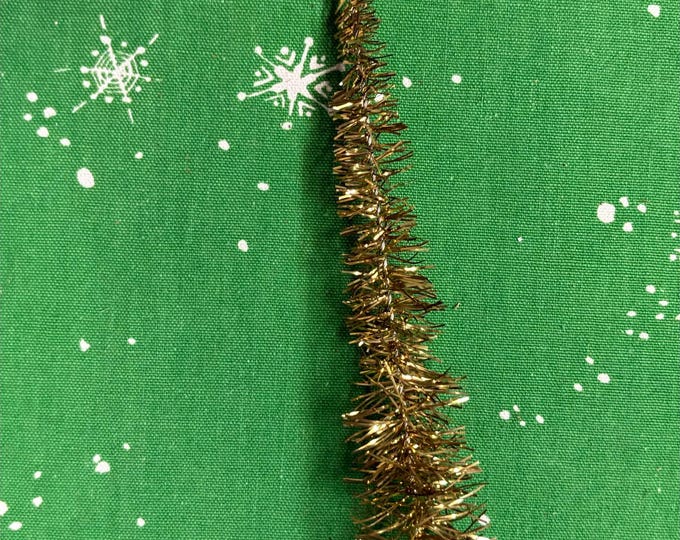 Vintage NOS Gold Christmas Tinsel Pick: West Germany, 9”