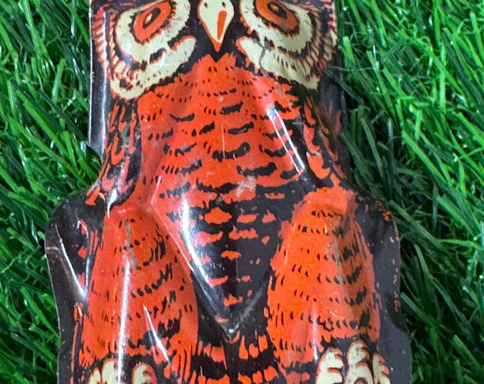 Vintage Halloween US Metal Toy Manufacturing Owl Clicker - Made in USA- used