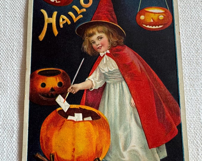 A Jolly Halloween by Ellen Clapsaddle Postcard-Germany-Serial # 978- Used-1911