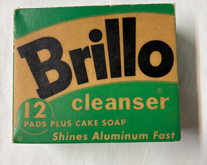 Vintage NOS Green Brillo Box, Made in USA