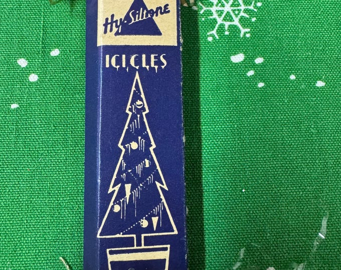 Vintage Hy-Siltone Silver Christmas Curly Tinsel: by Hy-Sil Manufacturing, Revere, MA