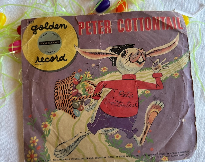 Vintage Peter Cottontail Golden Record 1950, Sandpipers, Mitch Miller Orchestra