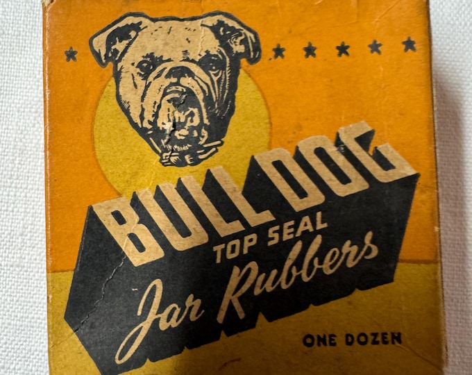 Vintage Bulldog Rubber Heels- Full box, Boston Woven and Hose Co., Cambridge, Mass