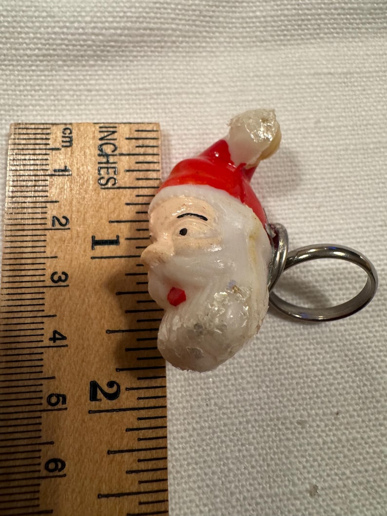 Handcrafted Vintage Santa Cupcake Topper Ring: Handmade Christmas ...