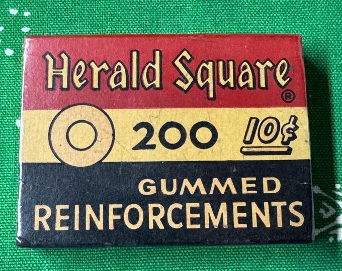 Vintage Herald Square Gummed Labels: