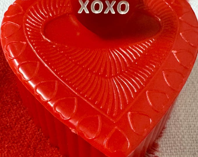 Handcrafted Red XOXO Conversation Heart Candy Ring: New materials, foodie rings