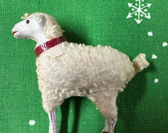 * antique sheep ❀ クリスマスの羊さん (水色リボンと鈴♪) antique sheep ❀ クリスマスの羊さん (水色リボンと鈴