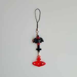 Bat and Cross NANA Saturn Planet Ankh Anime Manga Shoujo Hachi Mobile Cell Phone Charm Accessory Strap