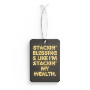 Motivierende Affirmation Auto-Lufterfrischer, Stackin 'Blessings Duftkarte, einzigartiges Geschenk für Autoliebhaber